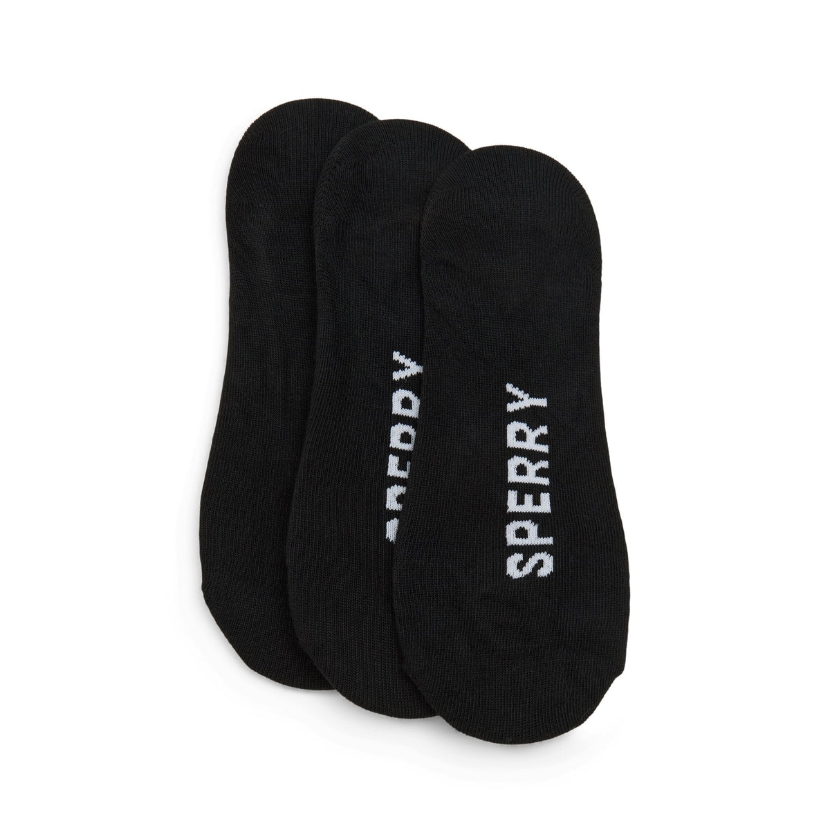 Sperry Mens 3-Pack No-Show Socks Black