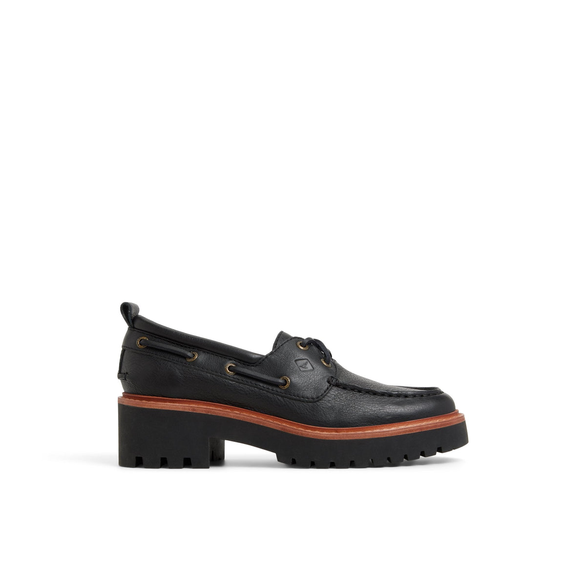 Sperry Authentic Original 2 Eye Lug Boat Shoe Black