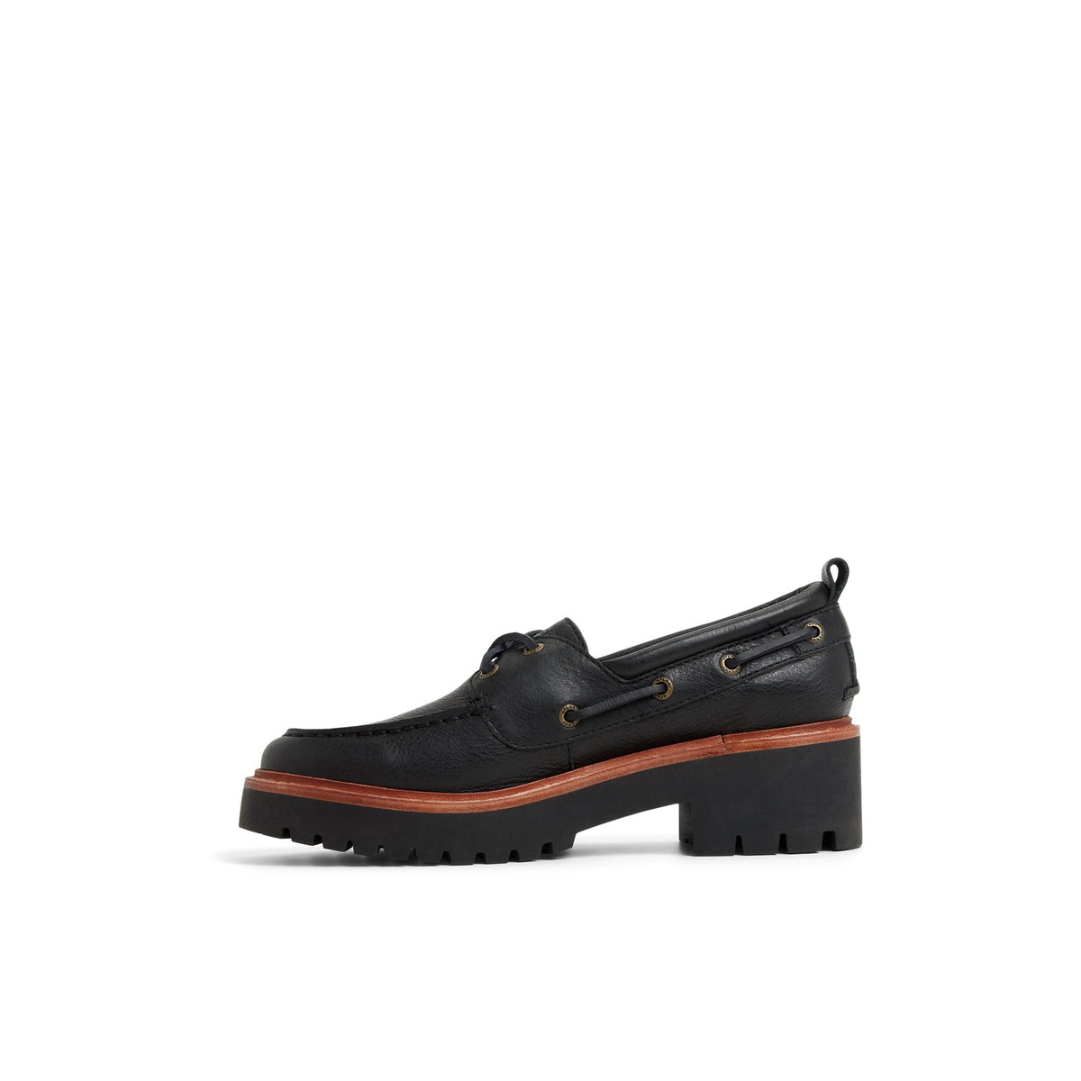 Sperry Authentic Original 2 Eye Lug Boat Shoe Black