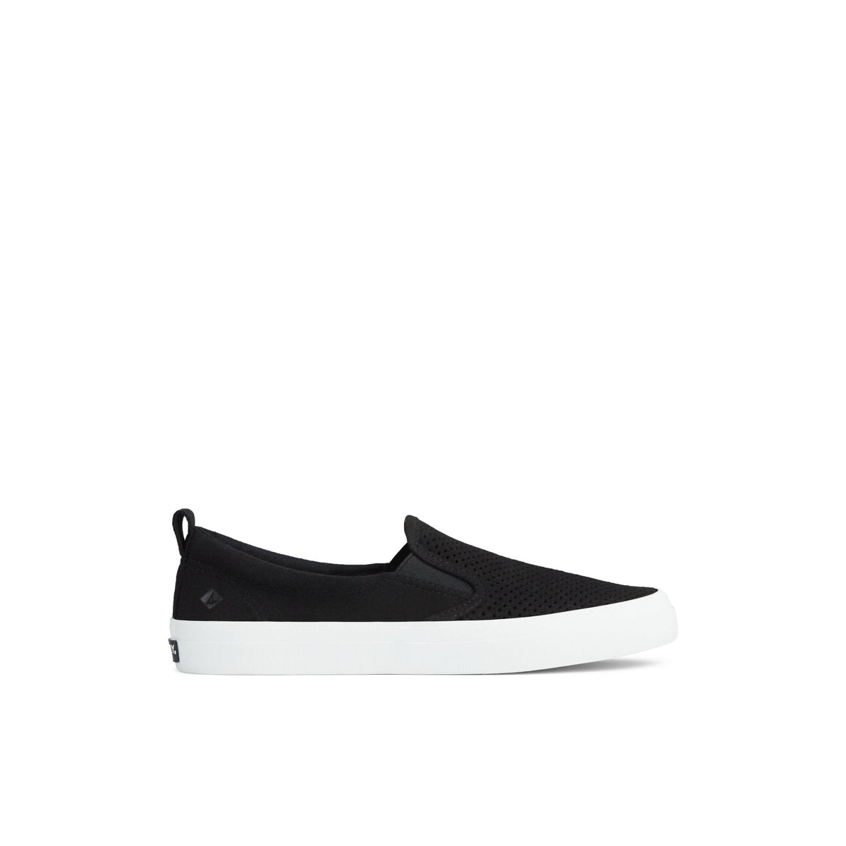 Sperry Crest Twin Gore Perforated Slip On Sneaker Black