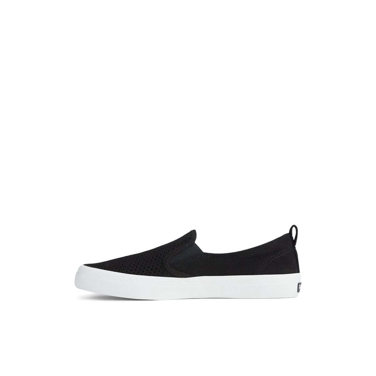 Sperry Crest Twin Gore Perforated Slip On Sneaker Black