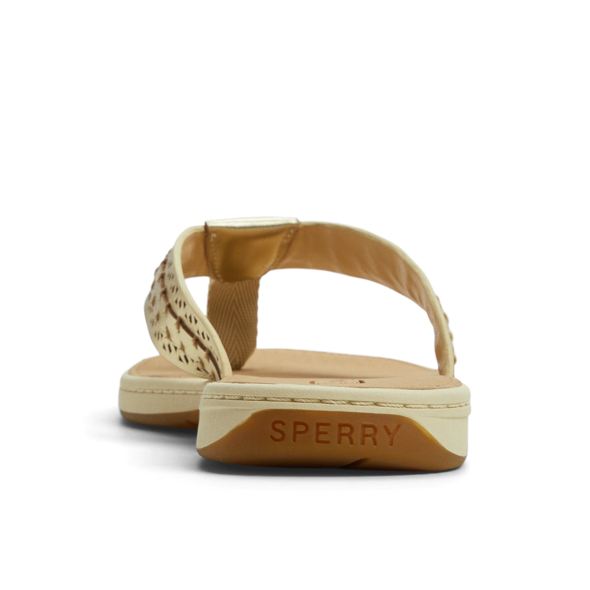 Sperry Seafish 3 Flip Flop Sandal Gold