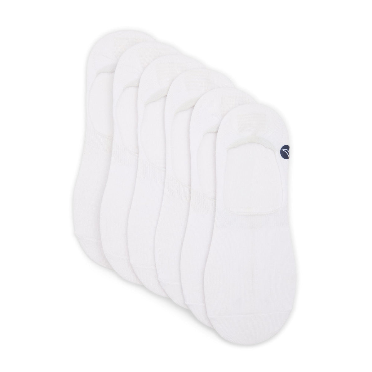 Sperry Mens 6-pack Liner Socks White