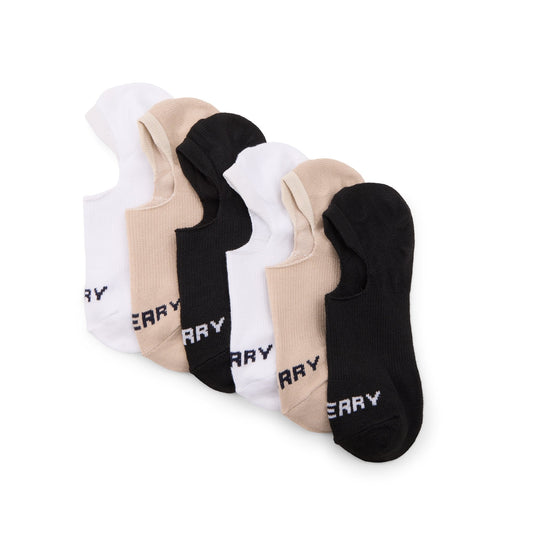 Sperry Ladies 6-pack No-Show Socks Black multi