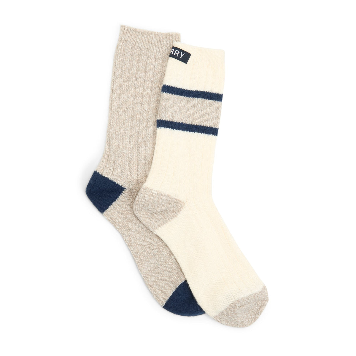 Sperry Ladies 2-pack Yarn Boot Socks Beige