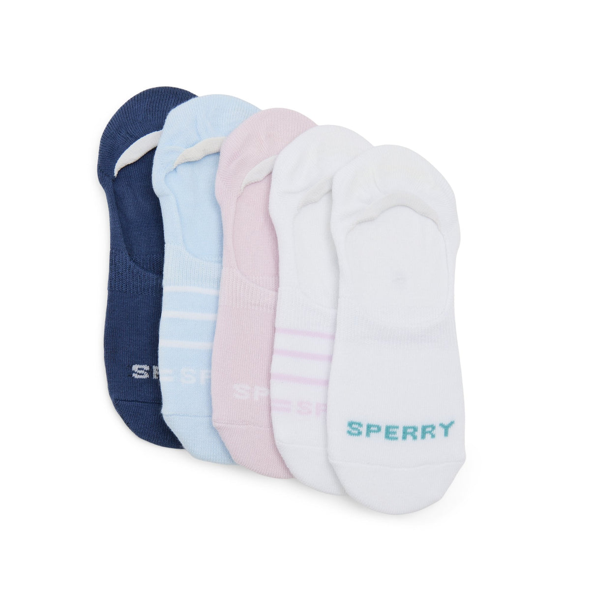 Sperry Ladies 5-Pack No-Show Socks Violet